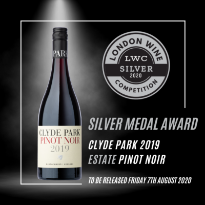 London Wine Competition Silver Medal 89 points 2019 Estate Pinot Noir