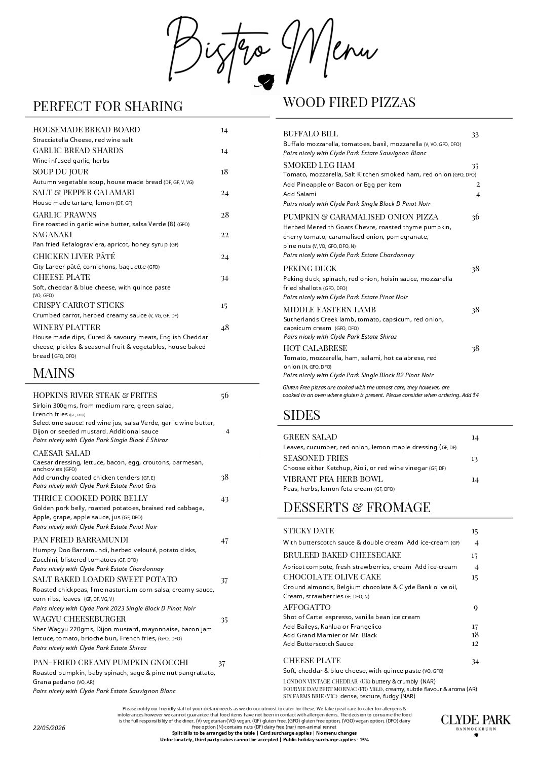 Menu 05.06.2026 first page